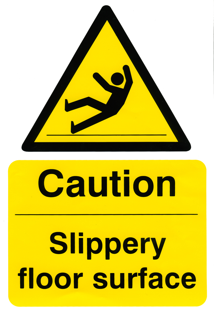 CAUTION SLIPPERY FLOOR SURFACE SIGN - BSS11039