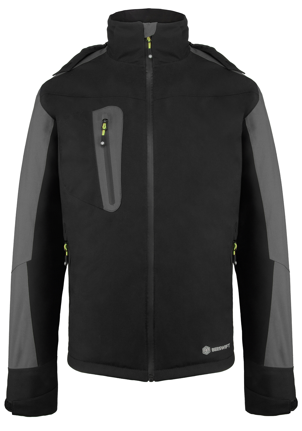 Beeswift Padded Rain Jacket BLACK/GREY SFPRJ